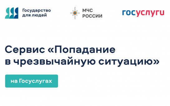 На Госуслугах функционирует сервис «Попадание в чрезвычайную ситуацию
