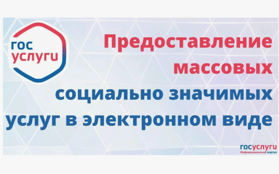 О возможности получения массовых социально значимых услуг в электронном виде на ЕПГУ